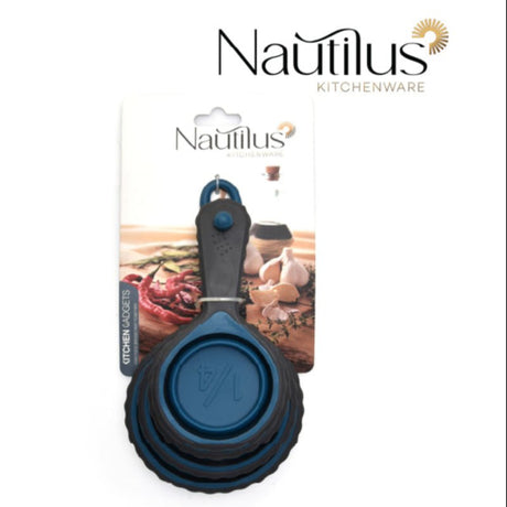 NAUTILUS Measuring Cup 4pcs Set (1/4cup, 1/3cup, 1/2cup, 1cup), Blue and Grey - Al Kabayel Discount CentreNAUTILUS Measuring Cup 4pcs Set (1/4cup, 1/3cup, 1/2cup, 1cup), Blue and GreyCookware AccessoriesNAUTILUSAl Kabayel Discount Centre
