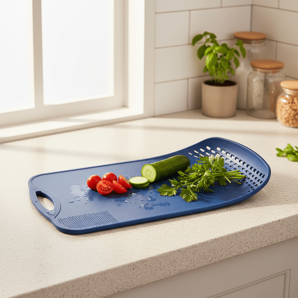 Nautilus PP Cutting Board 38×24cm with Built - In Strainer & Handle - Al Kabayel Discount CentreNautilus PP Cutting Board 38×24cm with Built - In Strainer & HandleKitchen Utensils & GadgetsNAUTILUSAl Kabayel Discount Centre