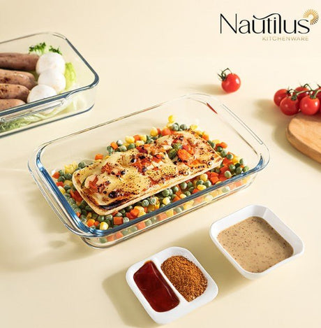 NAUTILUS Rectangular Borosilicate Glass Baking Tray 1 Liter, 258mm*153mm*45mm, RNGT - 10574 - Al Kabayel Discount CentreNAUTILUS Rectangular Borosilicate Glass Baking Tray 1 Liter, 258mm*153mm*45mm, RNGT - 10574Food ContainersNAUTILUSAl Kabayel Discount Centre