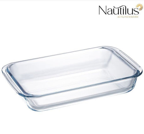 NAUTILUS Rectangular Borosilicate Glass Baking Tray 1 Liter, 258mm*153mm*45mm, RNGT - 10574 - Al Kabayel Discount CentreNAUTILUS Rectangular Borosilicate Glass Baking Tray 1 Liter, 258mm*153mm*45mm, RNGT - 10574Food ContainersNAUTILUSAl Kabayel Discount Centre