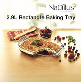 NAUTILUS Rectangular Borosilicate Glass Baking Tray 2.9 Liter, 344mm*223mm*61mm, RNGT - 10545 - Al Kabayel Discount CentreNAUTILUS Rectangular Borosilicate Glass Baking Tray 2.9 Liter, 344mm*223mm*61mm, RNGT - 10545Food ContainersNAUTILUSAl Kabayel Discount Centre