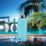 Nautilus Ribbed Glass Bottle 1000ml Glass, Non - Toxic and Food - Safe Material, Dishwasher Safe ,With metal lid - Transparent Blue - Al Kabayel Discount CentreNautilus Ribbed Glass Bottle 1000ml Glass, Non - Toxic and Food - Safe Material, Dishwasher Safe ,With metal lid - Transparent BlueKitchen Utensils & GadgetsNAUTILUSAl Kabayel Discount Centre