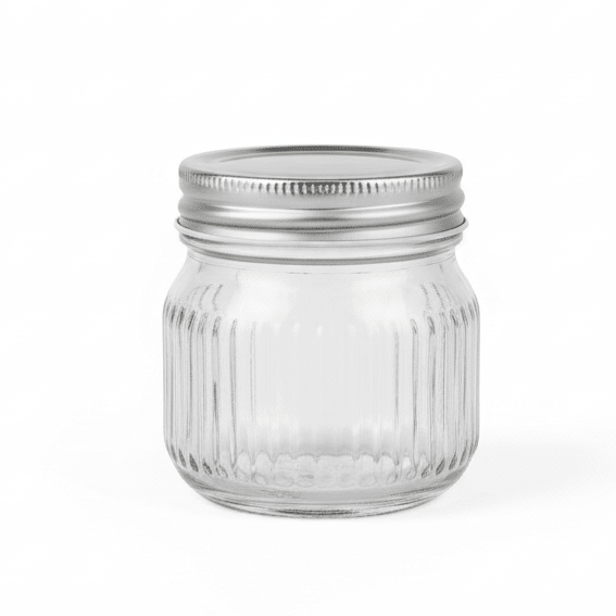 Nautilus Ribbed Glass Storage Jar 220Ml with Metal Lid, Clear and Silver, RNGT - 10637 - Al Kabayel Discount CentreNautilus Ribbed Glass Storage Jar 220Ml with Metal Lid, Clear and Silver, RNGT - 10637Jars & Food SaversNAUTILUSAl Kabayel Discount Centre