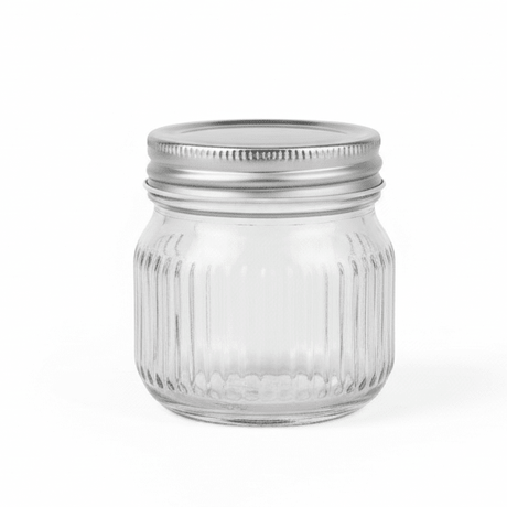 Nautilus Ribbed Glass Storage Jar 220Ml with Metal Lid, Clear and Silver, RNGT - 10637 - Al Kabayel Discount CentreNautilus Ribbed Glass Storage Jar 220Ml with Metal Lid, Clear and Silver, RNGT - 10637Jars & Food SaversNAUTILUSAl Kabayel Discount Centre