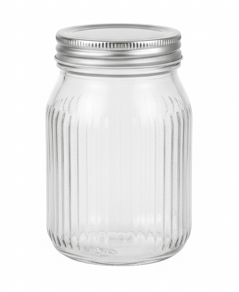 Nautilus Ribbed Glass Storage Jar 500Ml with Metal Lid, Clear and Silver, RNGT - 10636 - Al Kabayel Discount CentreNautilus Ribbed Glass Storage Jar 500Ml with Metal Lid, Clear and Silver, RNGT - 10636Jars & Food SaversNAUTILUSAl Kabayel Discount Centre