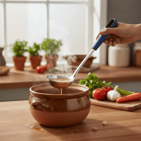Nautilus Soft - Touch Handle Stainless Steel Ladle – 31cm Heavy - Duty Serving Tool (RNGT - 0125) - Al Kabayel Discount CentreNautilus Soft - Touch Handle Stainless Steel Ladle – 31cm Heavy - Duty Serving Tool (RNGT - 0125)Ladle SpoonNAUTILUSAl Kabayel Discount Centre