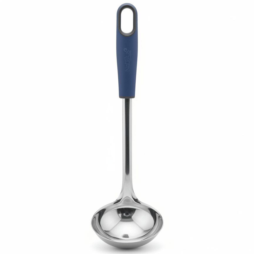 Nautilus Soft - Touch Handle Stainless Steel Ladle – 31cm Heavy - Duty Serving Tool (RNGT - 0125) - Al Kabayel Discount CentreNautilus Soft - Touch Handle Stainless Steel Ladle – 31cm Heavy - Duty Serving Tool (RNGT - 0125)Ladle SpoonNAUTILUSAl Kabayel Discount Centre