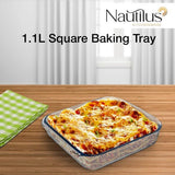 NAUTILUS Square Borosilicate Glass Baking Tray 1.1 Liter, 213mm*189mm*51mm, RNGT - 10550 - Al Kabayel Discount CentreNAUTILUS Square Borosilicate Glass Baking Tray 1.1 Liter, 213mm*189mm*51mm, RNGT - 10550Food ContainersNAUTILUSAl Kabayel Discount Centre