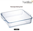 NAUTILUS Square Borosilicate Glass Baking Tray 1.5 Liter, 243mm*201mm*52mm, RNGT - 10576 - Al Kabayel Discount CentreNAUTILUS Square Borosilicate Glass Baking Tray 1.5 Liter, 243mm*201mm*52mm, RNGT - 10576Food ContainersNAUTILUSAl Kabayel Discount Centre