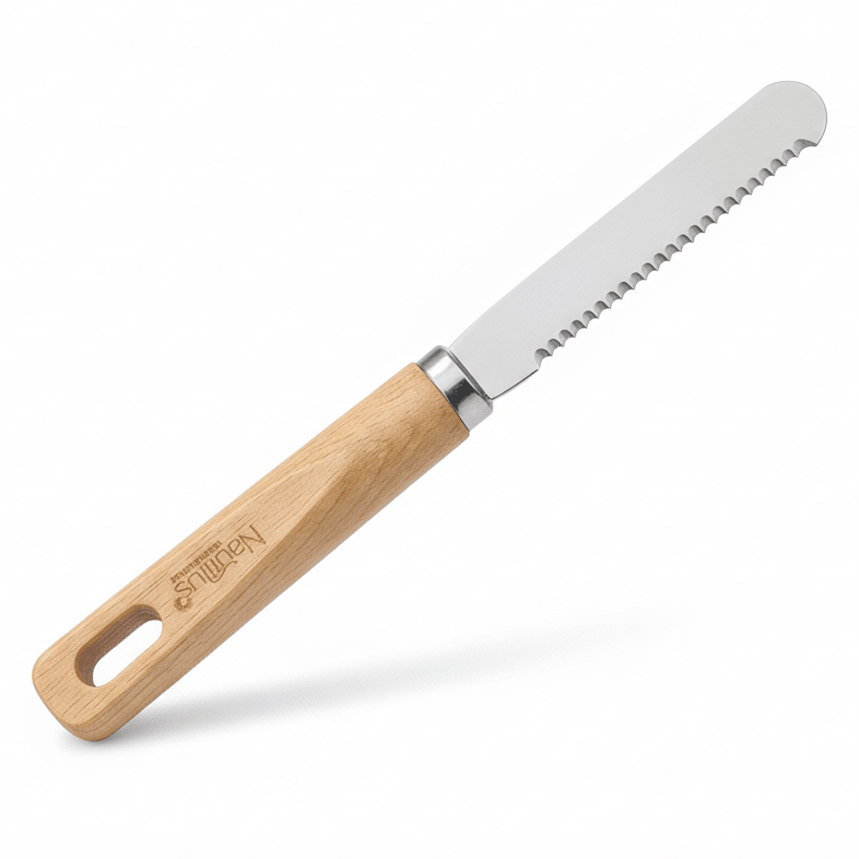Nautilus Wooden Handle Butter Spatula 23 cm RNGT - 21664 – Smooth Spread Knife - Al Kabayel Discount CentreNautilus Wooden Handle Butter Spatula 23 cm RNGT - 21664 – Smooth Spread KnifeSpatulasNAUTILUSAl Kabayel Discount Centre