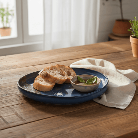 Navy Blue & Brown Reactive Glaze Ceramic Plate | 34cm , 28cm , 23cm | - Al Kabayel Discount CentreNavy Blue & Brown Reactive Glaze Ceramic Plate | 34cm , 28cm , 23cm |PlatesAKDCAl Kabayel Discount Centre