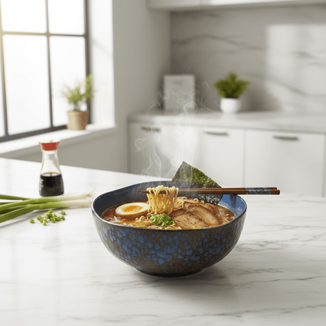 Navy Blue & Brown Reactive Glaze Ceramic Serving Bowl 21cm - Al Kabayel Discount CentreNavy Blue & Brown Reactive Glaze Ceramic Serving Bowl 21cmBowlsAKDCAl Kabayel Discount Centre