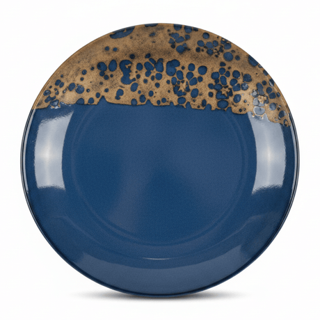 Navy Blue & Brown Round Reactive Glaze Ceramic Dinner Plate 25cm - Al Kabayel Discount CentreNavy Blue & Brown Round Reactive Glaze Ceramic Dinner Plate 25cmPlatesAKDCAl Kabayel Discount Centre