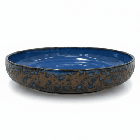 Navy Blue & Brown Round Reactive Glaze Ceramic Flat Plate 20cm - Al Kabayel Discount CentreNavy Blue & Brown Round Reactive Glaze Ceramic Flat Plate 20cmPlatesAKDCAl Kabayel Discount Centre