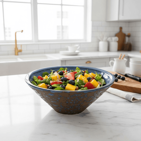 Navy Blue & Brown Round Reactive Glaze Ceramic Serving Bowl 20cm - Al Kabayel Discount CentreNavy Blue & Brown Round Reactive Glaze Ceramic Serving Bowl 20cmBowlsAKDCAl Kabayel Discount Centre