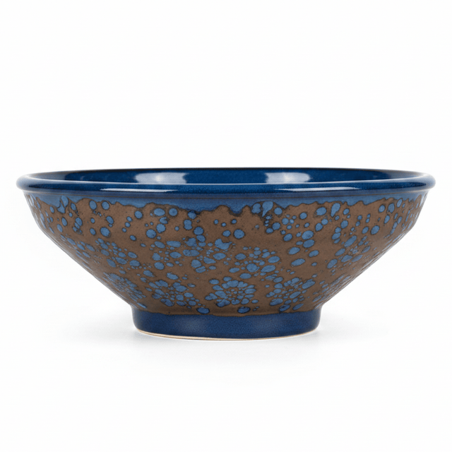 Navy Blue & Brown Round Reactive Glaze Ceramic Serving Bowl 25cm - Al Kabayel Discount CentreNavy Blue & Brown Round Reactive Glaze Ceramic Serving Bowl 25cmBowlsAKDCAl Kabayel Discount Centre