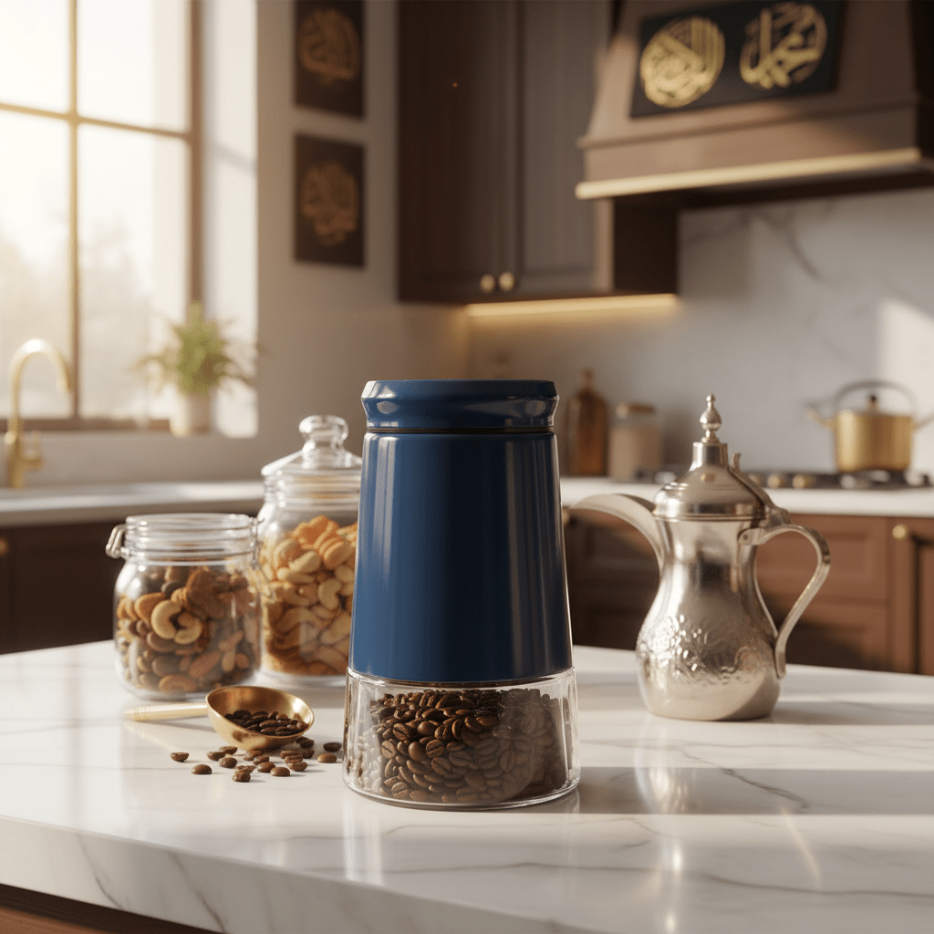 Navy Blue Metal & Glass Canister — 1 Litre - Al Kabayel Discount CentreNavy Blue Metal & Glass Canister — 1 LitreJars & Food SaversAKDCAl Kabayel Discount Centre