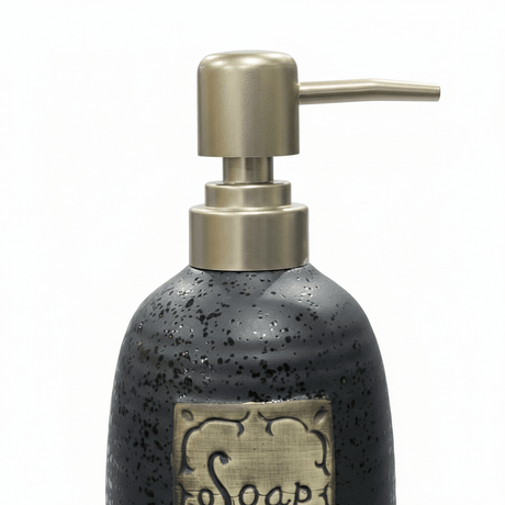 Navy Blue Speckled Glaze Ceramic & Plastic Liquid Soap Dispenser - 400ml - Al Kabayel Discount CentreNavy Blue Speckled Glaze Ceramic & Plastic Liquid Soap Dispenser - 400mlHolders & DispensersAKDCAl Kabayel Discount Centre