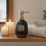 Navy Blue Speckled Glaze Ceramic & Plastic Liquid Soap Dispenser - 400ml - Al Kabayel Discount CentreNavy Blue Speckled Glaze Ceramic & Plastic Liquid Soap Dispenser - 400mlHolders & DispensersAKDCAl Kabayel Discount Centre