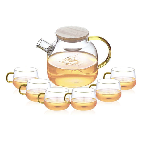 NEOFLAM Borosilicate 7Pcs Tea Set Tea Set, Coffee Pot - 1000ml and Cups - 130ml - Al Kabayel Discount CentreNEOFLAM Borosilicate 7Pcs Tea Set Tea Set, Coffee Pot - 1000ml and Cups - 130mlTea SetsNEOFLAMAl Kabayel Discount Centre