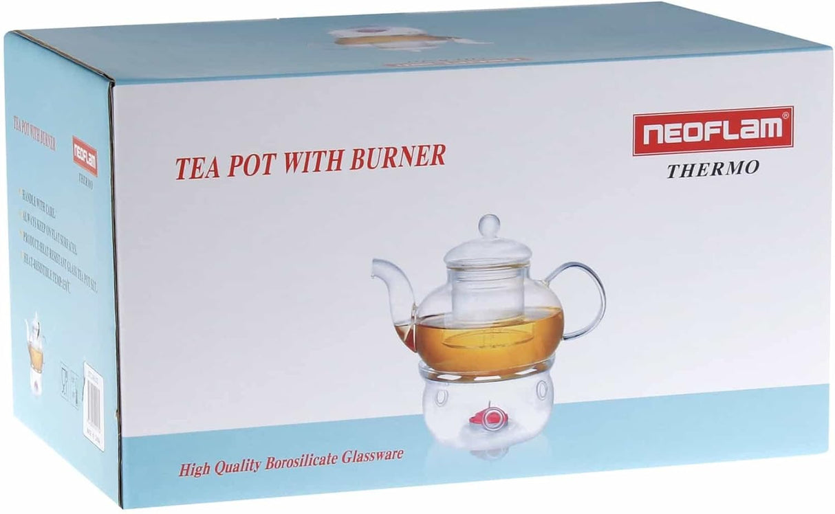 NEOFLAM Borosilicate Glass Tea Pot with Burner, 1000ml Capacity - Al Kabayel Discount CentreNEOFLAM Borosilicate Glass Tea Pot with Burner, 1000ml CapacityTea/Coffee PotsNEOFLAMAl Kabayel Discount Centre