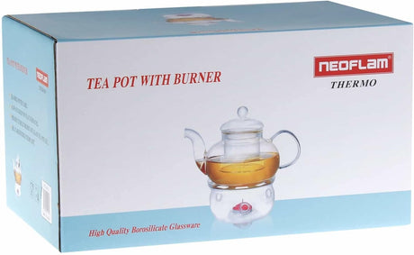 NEOFLAM Borosilicate Glass Tea Pot with Burner, 1000ml Capacity - Al Kabayel Discount CentreNEOFLAM Borosilicate Glass Tea Pot with Burner, 1000ml CapacityTea/Coffee PotsNEOFLAMAl Kabayel Discount Centre