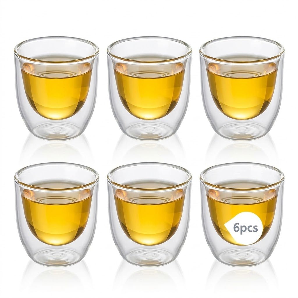 Neoflam Double Wall Glass Cawa Cup 70ml – Set of 6 - Al Kabayel Discount CentreNeoflam Double Wall Glass Cawa Cup 70ml – Set of 6Tea SetsNEOFLAMAl Kabayel Discount Centre