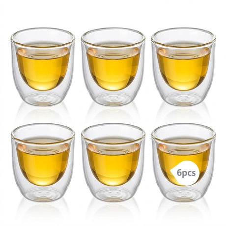 Neoflam Double Wall Glass Cawa Cup 70ml – Set of 6 - Al Kabayel Discount CentreNeoflam Double Wall Glass Cawa Cup 70ml – Set of 6Tea SetsNEOFLAMAl Kabayel Discount Centre