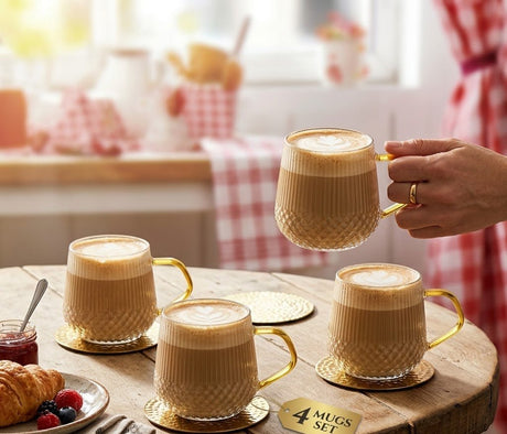 Neoflam Single Wall Glass Mug 400ml – Set of 4 - Al Kabayel Discount CentreNeoflam Single Wall Glass Mug 400ml – Set of 4MugsNEOFLAMAl Kabayel Discount Centre