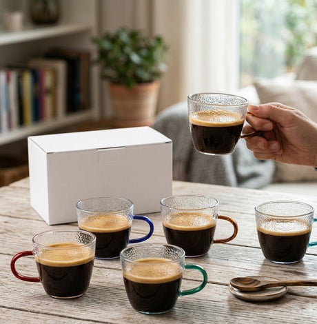 Neoflam Single Wall Glass Mugs 100ml – Set of 6 - Al Kabayel Discount CentreNeoflam Single Wall Glass Mugs 100ml – Set of 6MugsNEOFLAMAl Kabayel Discount Centre
