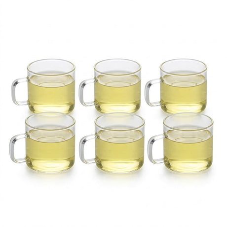 Neoflam Single Wall Glass Mugs 100ml – Set of 6 - Al Kabayel Discount CentreNeoflam Single Wall Glass Mugs 100ml – Set of 6MugsNEOFLAMAl Kabayel Discount Centre