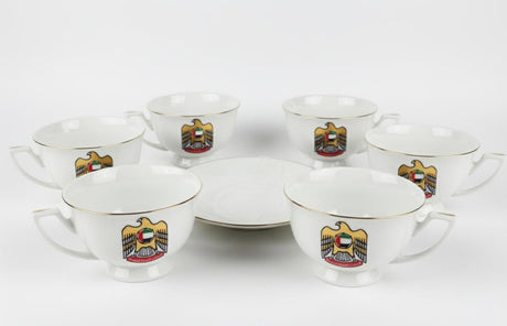 New East Sun 12 Pieces Cup and Saucer Set in UAE National Design – Elegant White Finish Perfect for Celebrations - Al Kabayel Discount CentreNew East Sun 12 Pieces Cup and Saucer Set in UAE National Design – Elegant White Finish Perfect for CelebrationsTea SetsNEW EAST SUNAl Kabayel Discount Centre