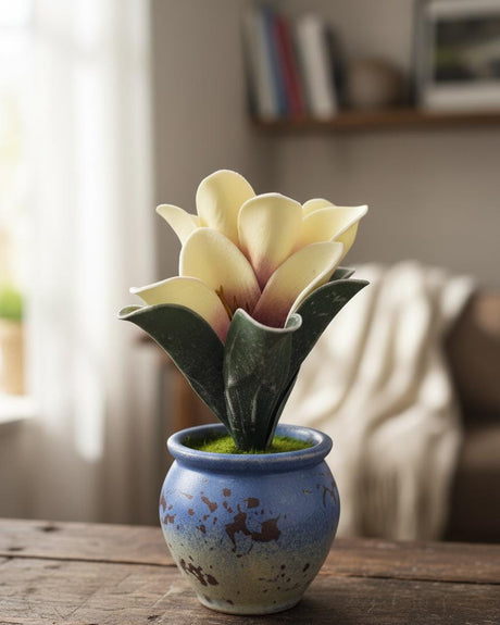 Next Rose Artificial Yellow Flower with Pot - Polystyrene Foam Material, Sunny Hues for Vibrant Home Accents, 24 cm," - Polystyrene foam creates bright yellow flowers for a lively touch. - Al Kabayel Discount CentreNext Rose Artificial Yellow Flower with Pot - Polystyrene Foam Material, Sunny Hues for Vibrant Home Accents, 24 cm," - Polystyrene foam creates bright yellow flowers for a lively touch.Artificial FloraNEXTROSEAl Kabayel Discount Centre