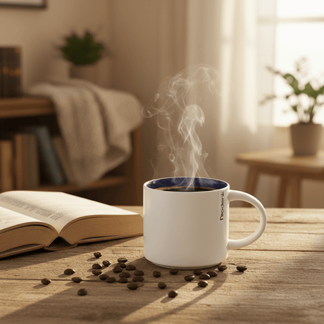 Niodenic 330ml Ceramic Coffee Mug | Matte White & Navy Blue Interior | Premium Drinkware - Al Kabayel Discount CentreNiodenic 330ml Ceramic Coffee Mug | Matte White & Navy Blue Interior | Premium DrinkwareMugsNIODENICAl Kabayel Discount Centre