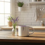 Niodenic Ceramic Mug — White & Lavender | 330ml - Al Kabayel Discount CentreNiodenic Ceramic Mug — White & Lavender | 330mlMugsNIODENICAl Kabayel Discount Centre