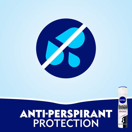 Nivea Deodorant Female, Invisible Black & White, Original, Spray - 2x150ML - Al Kabayel Discount CentreNivea Deodorant Female, Invisible Black & White, Original, Spray - 2x150MLBody Mists & SpraysNIVEAAl Kabayel Discount Centre