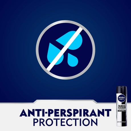 Nivea Men Deodorant, Invisible Black & White, Original, Spray - 2x150ML - Al Kabayel Discount CentreNivea Men Deodorant, Invisible Black & White, Original, Spray - 2x150MLBody Mists & SpraysNIVEAAl Kabayel Discount Centre
