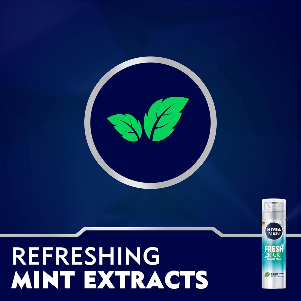 Nivea Men Fresh Kick Shaving Foam, Mint & Cactus Water, 200ml - Al Kabayel Discount CentreNivea Men Fresh Kick Shaving Foam, Mint & Cactus Water, 200mlShaving & GroomingNIVEAAl Kabayel Discount Centre