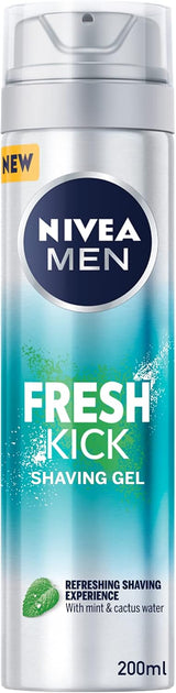 Nivea Men Fresh Kick Shaving Gel with Mint & Cactus Water, 200ml - Al Kabayel Discount CentreNivea Men Fresh Kick Shaving Gel with Mint & Cactus Water, 200mlShaving & GroomingNIVEAAl Kabayel Discount Centre