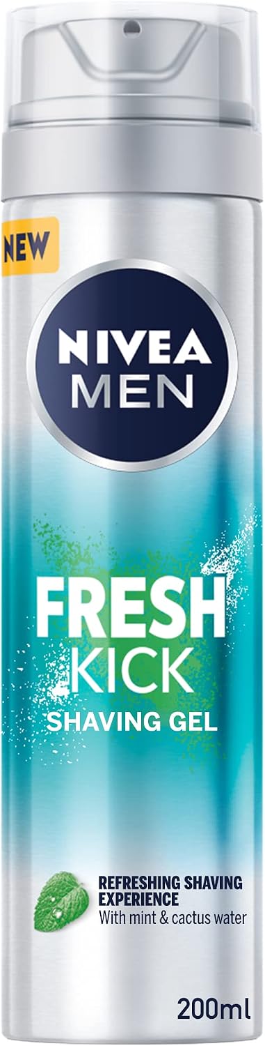 Nivea Men Fresh Kick Shaving Gel with Mint & Cactus Water, 200ml - Al Kabayel Discount CentreNivea Men Fresh Kick Shaving Gel with Mint & Cactus Water, 200mlShaving & GroomingNIVEAAl Kabayel Discount Centre