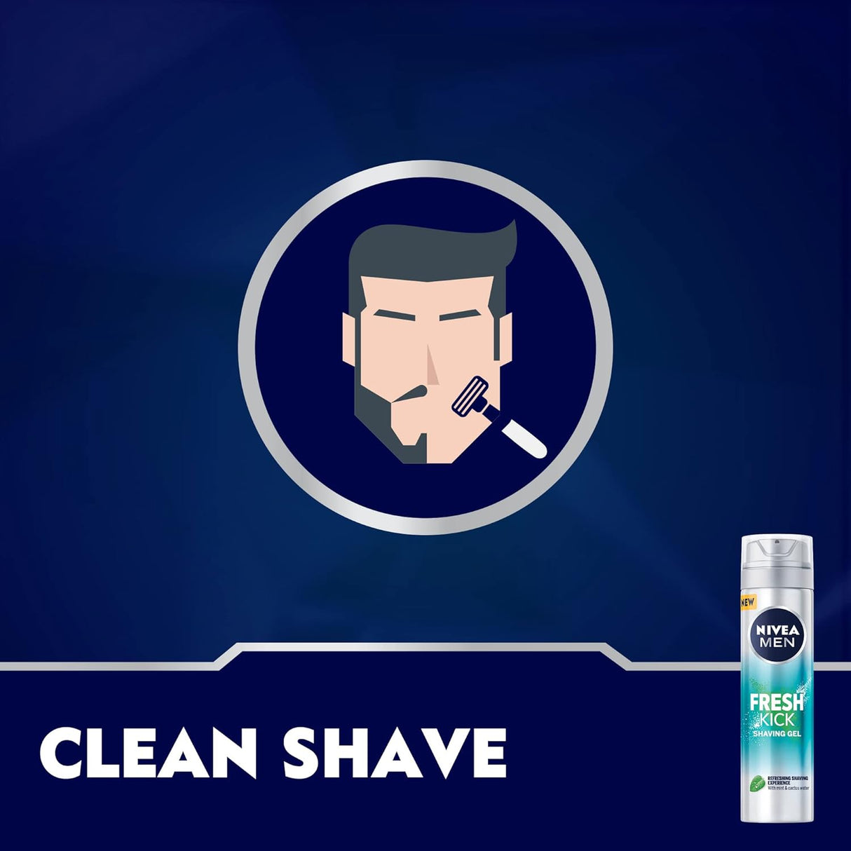 Nivea Men Fresh Kick Shaving Gel with Mint & Cactus Water, 200ml - Al Kabayel Discount CentreNivea Men Fresh Kick Shaving Gel with Mint & Cactus Water, 200mlShaving & GroomingNIVEAAl Kabayel Discount Centre