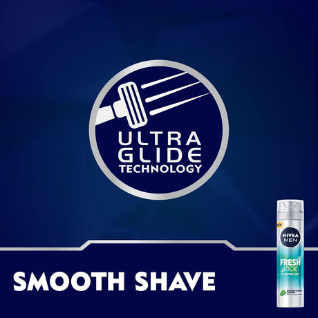 Nivea Men Fresh Kick Shaving Gel with Mint & Cactus Water, 200ml - Al Kabayel Discount CentreNivea Men Fresh Kick Shaving Gel with Mint & Cactus Water, 200mlShaving & GroomingNIVEAAl Kabayel Discount Centre