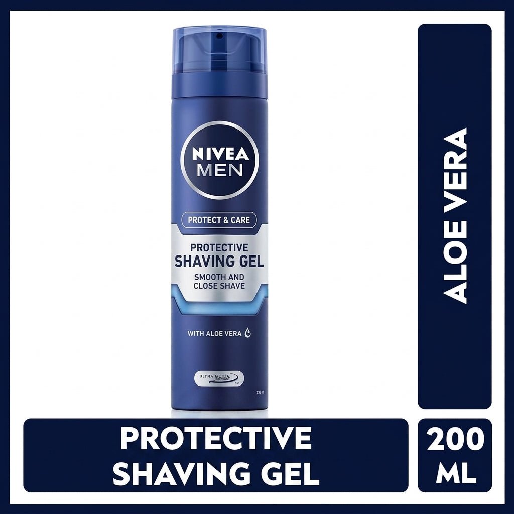 Nivea Men Protect & Care Shaving Gel with Aloe Vera, 200ml - Al Kabayel Discount CentreNivea Men Protect & Care Shaving Gel with Aloe Vera, 200mlShaving & GroomingNIVEAAl Kabayel Discount Centre