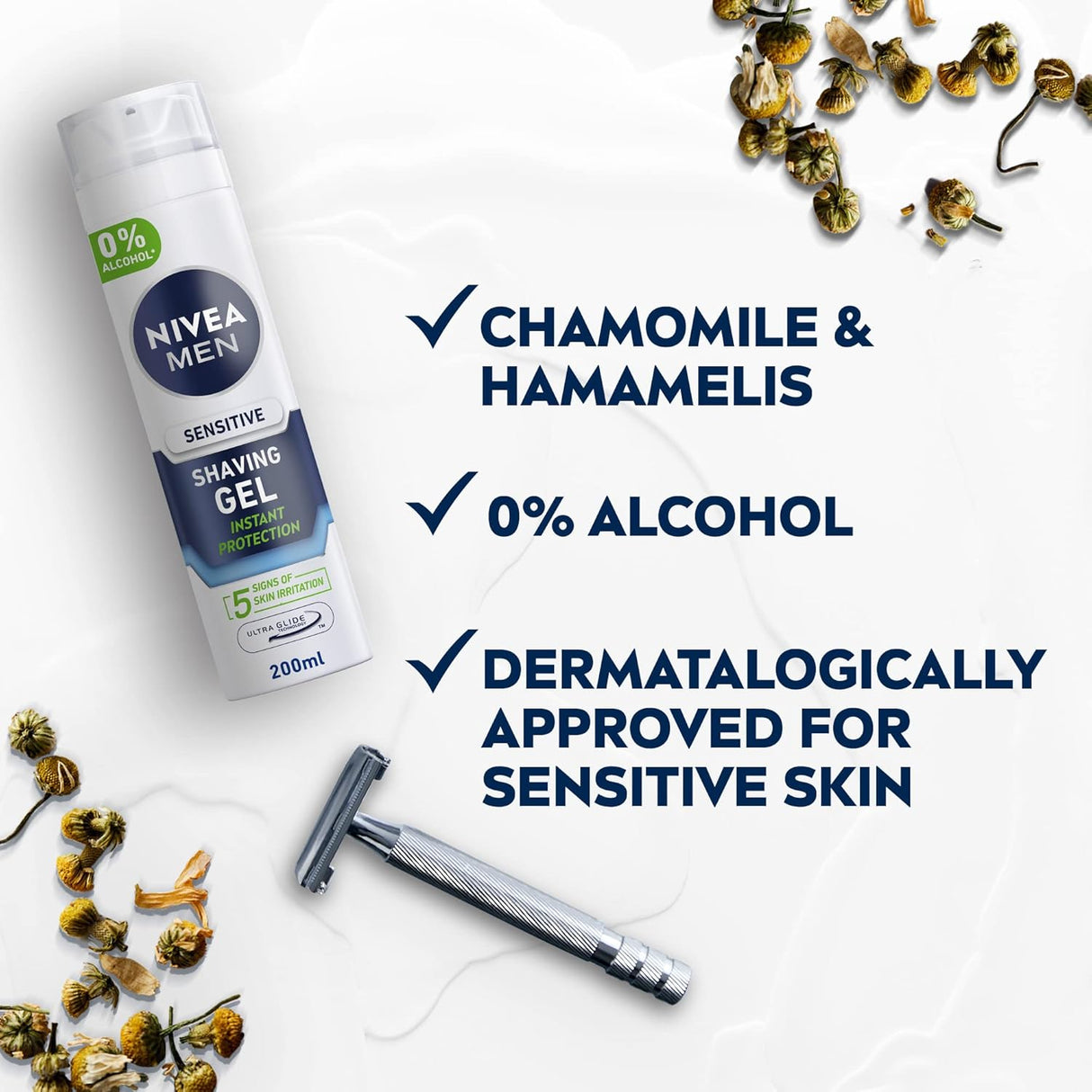 Nivea Men Sensitive Shaving Gel, Instant Protection, 200ml - Al Kabayel Discount CentreNivea Men Sensitive Shaving Gel, Instant Protection, 200mlShaving & GroomingNIVEAAl Kabayel Discount Centre