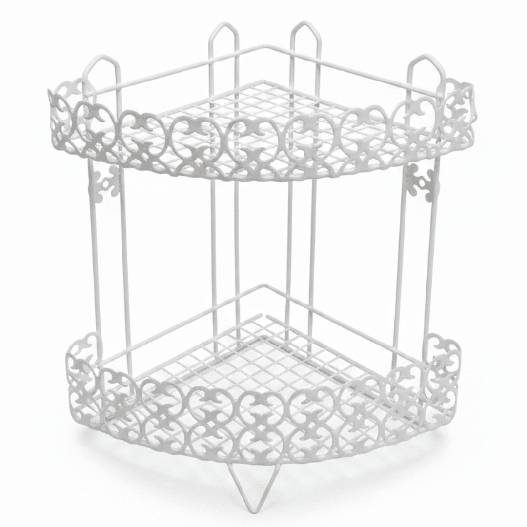 Nordic Style White Metal 2 - Tier Kitchen and Bathroom Organizer Rack – 35 cm - Al Kabayel Discount CentreNordic Style White Metal 2 - Tier Kitchen and Bathroom Organizer Rack – 35 cmOrganizers & AccessoriesAKDCAl Kabayel Discount Centre