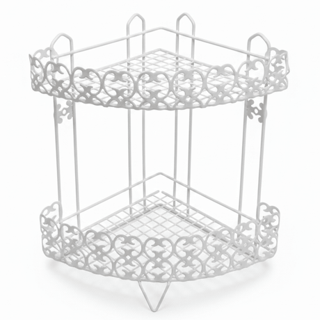 Nordic Style White Metal 2 - Tier Kitchen and Bathroom Organizer Rack – 35 cm - Al Kabayel Discount CentreNordic Style White Metal 2 - Tier Kitchen and Bathroom Organizer Rack – 35 cmOrganizers & AccessoriesAKDCAl Kabayel Discount Centre