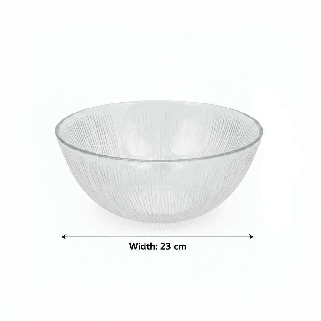 Noritazeh Ribbed Glass Bowl – 23cm - Al Kabayel Discount CentreNoritazeh Ribbed Glass Bowl – 23cmBowlsNORITAZEHAl Kabayel Discount Centre