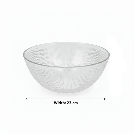Noritazeh Ribbed Glass Bowl – 23cm - Al Kabayel Discount CentreNoritazeh Ribbed Glass Bowl – 23cmBowlsNORITAZEHAl Kabayel Discount Centre