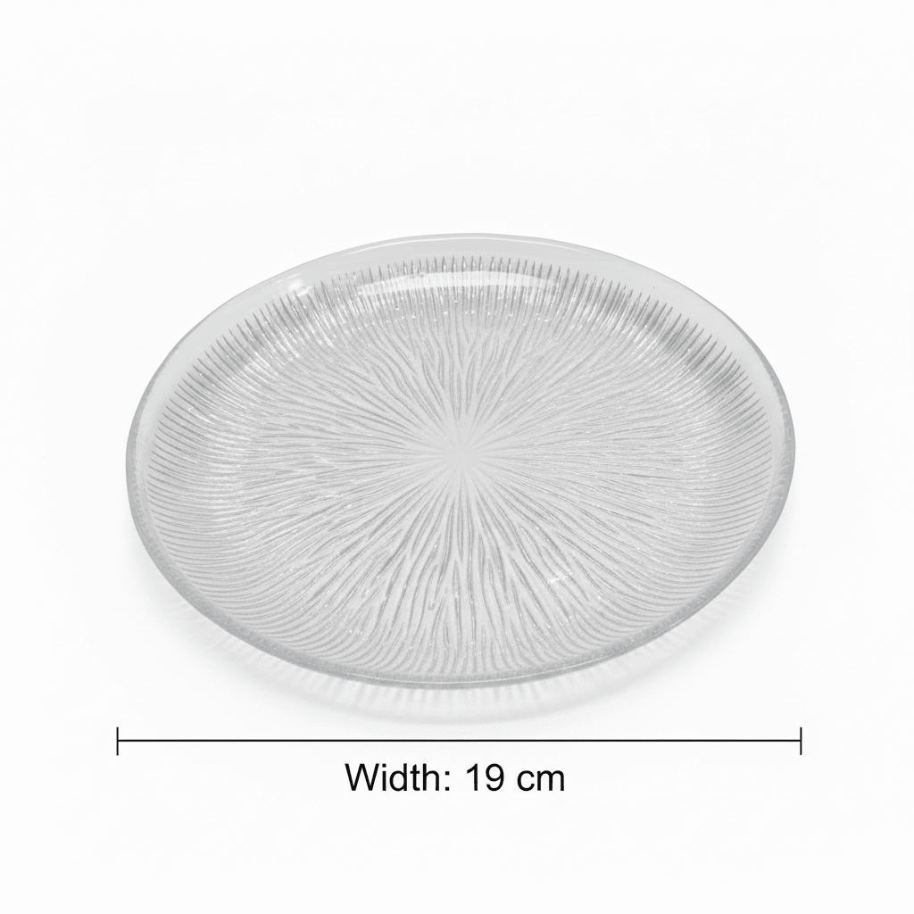 Noritazeh Ribbed Glass Dessert Plate 19cm - Al Kabayel Discount CentreNoritazeh Ribbed Glass Dessert Plate 19cmPlatesNORITAZEHAl Kabayel Discount Centre