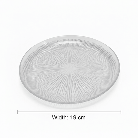 Noritazeh Ribbed Glass Dessert Plate 19cm - Al Kabayel Discount CentreNoritazeh Ribbed Glass Dessert Plate 19cmPlatesNORITAZEHAl Kabayel Discount Centre